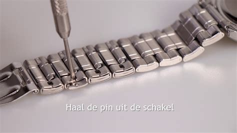 horloge kleiner maken|horlogeband inkorten schakel.